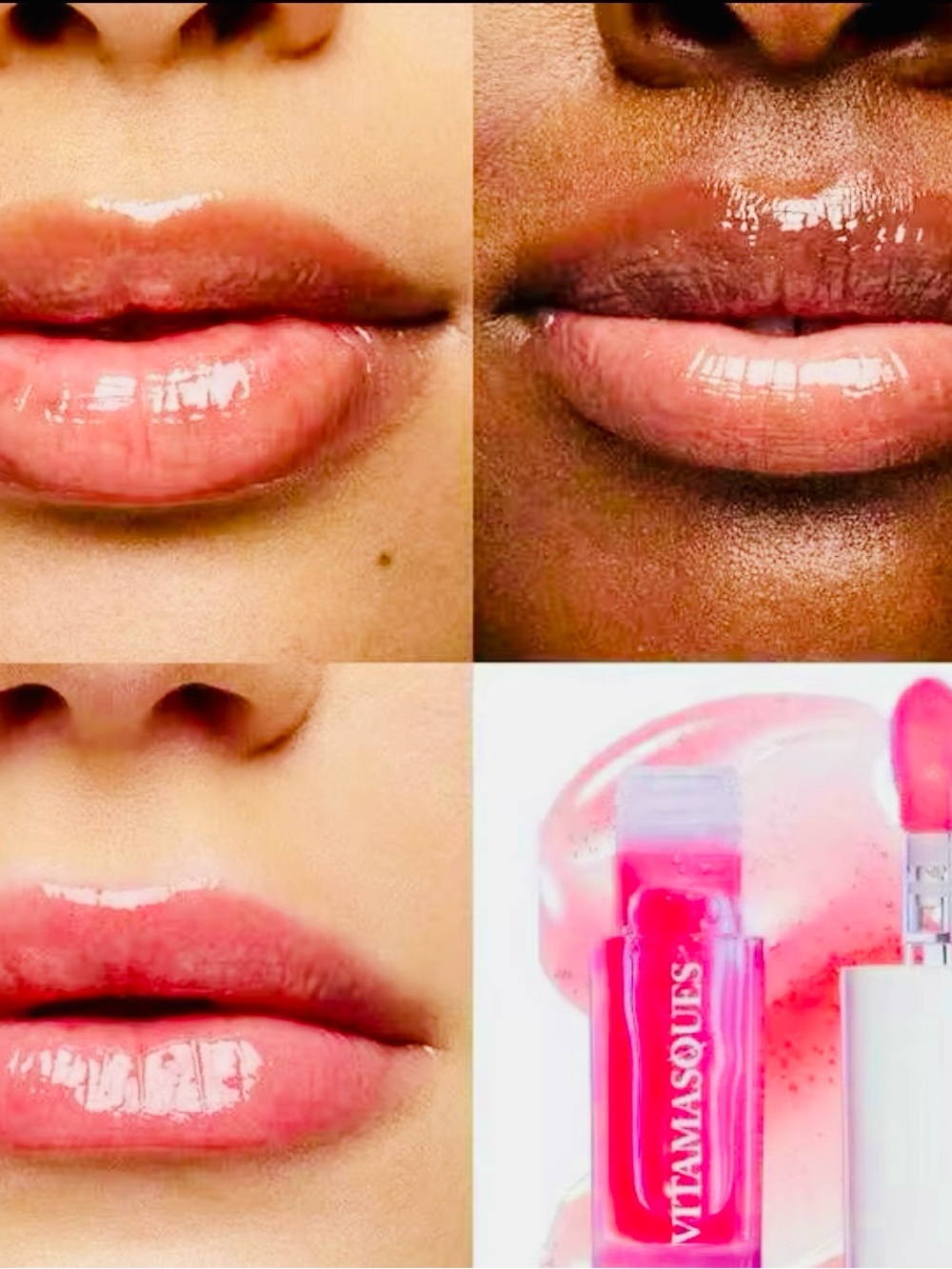 VITAMASQUES 🍓 Korean Glow Lip Oil Gloss Strawberry Glaze NWOB FULL SIZE NEW - Picture 10 of 14
